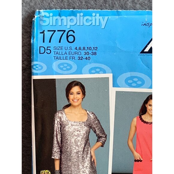 Simplicity Misses Dress Sewing Pattern sz 4-12 1776 - uncut - Picture 2 of 3